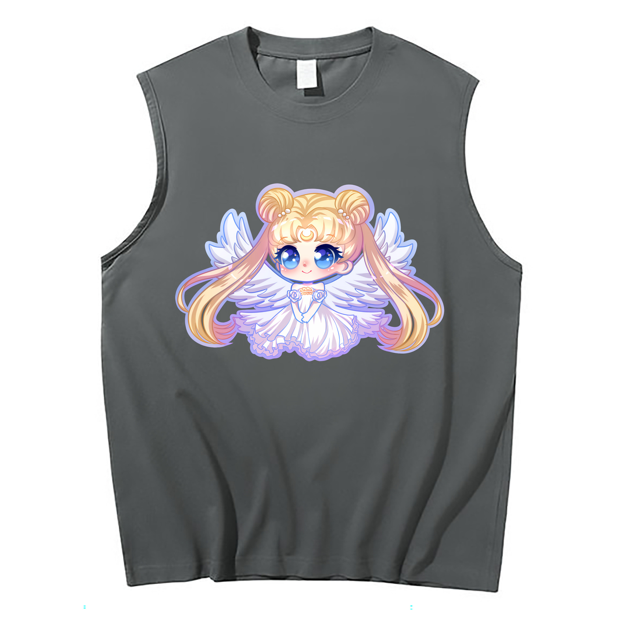 （画像用） 美少女戦士セーラームーン 愛野 美奈子 あいの みなこ Sailor Moon Aino Minako コットン100％タンクトップ（フロントプリント）